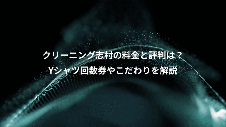 クリーニング志村の料金と評判は?、Yシャツ回数券やこだわりを解説
